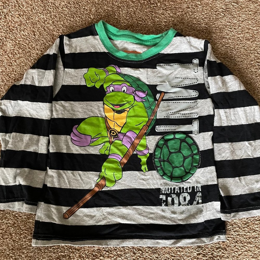 Nickelodeon Ninja Turtle striped long sleeve shirt 5T